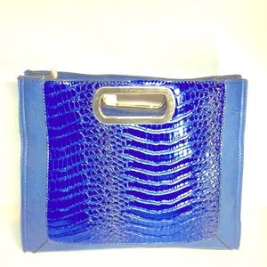 Blue New Leather Handbag